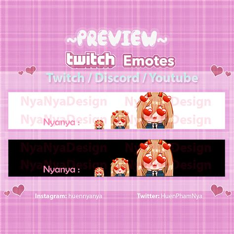 Emote Animado De Twitch Emote De Poder Lindo Emoticonos De Etsy