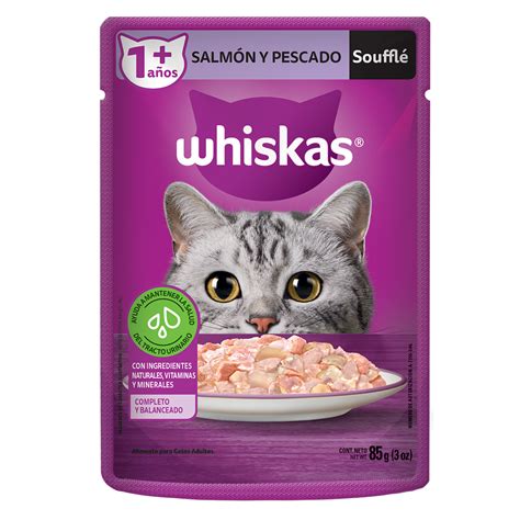 Whiskas Alimento H Medo Para Gatitos Salm N Y Pescado En Souffl