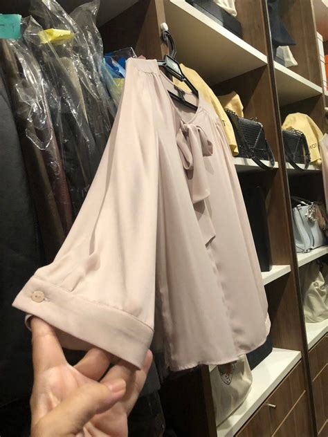 Forever Nude Pussy Bow Blouse Women S Fashion Tops Blouses On