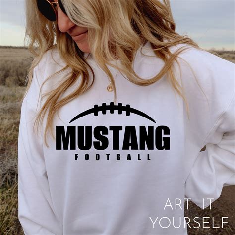 Mustang Football Team Design Team Apparel Mustangs Shirt - Etsy