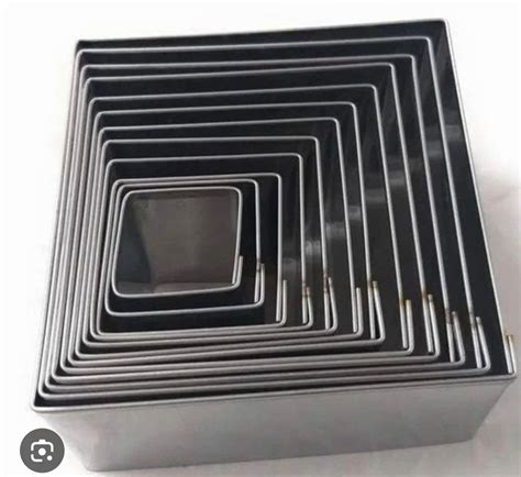 stainless steel square cookie cutter set   pieces  rs