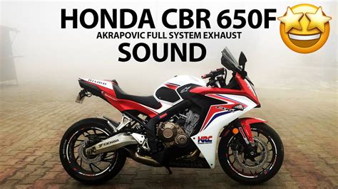 HONDA CBR650F Akrapovic Exhaust Full System YouTube