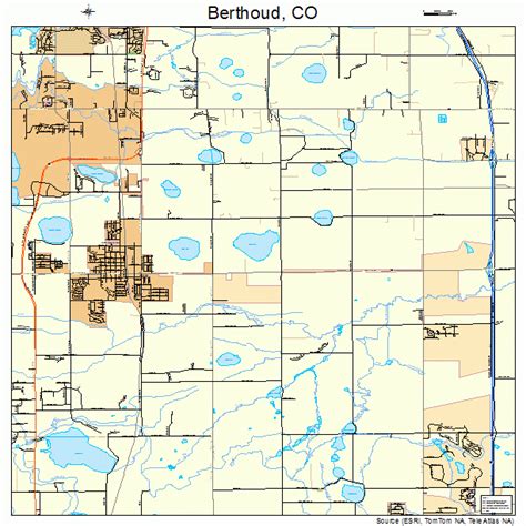 Berthoud Colorado Street Map 0806255