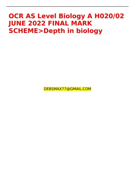 Ocr Biology F214 June 13 7