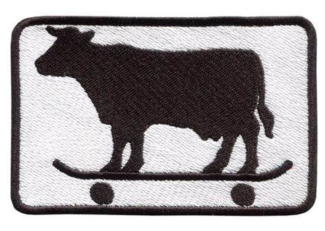 Skater Cow Patch 95cm Skate Skateboard Badge For Hat Cap Etsy