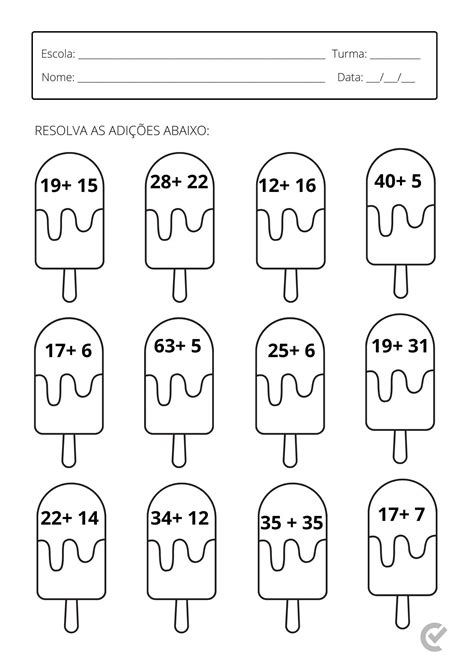 Atividades De Adição Para 2 Ano - 6