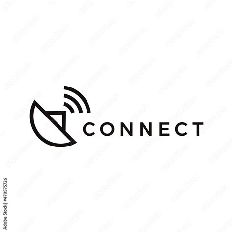 connect logo design template signal connecting icon stock vector