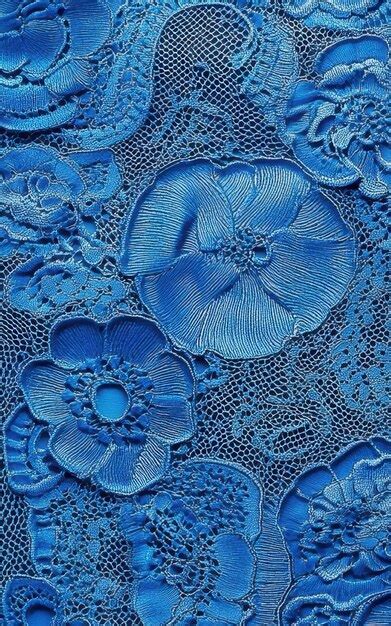 blue colored lace texture premium ai generated image