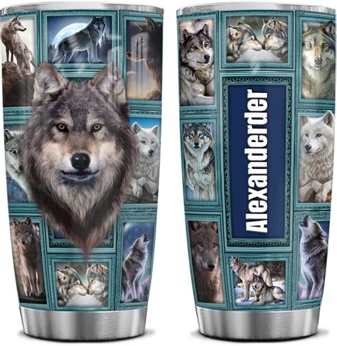 Amazon Wowcugi Wolf Tumbler Wolf Gifts Personalized Stainless