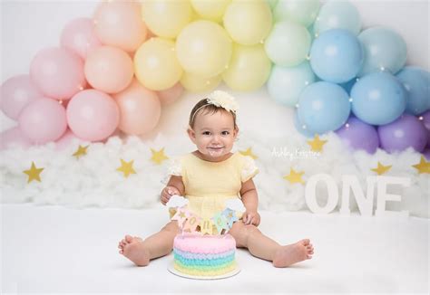 Pastel Rainbow First Birthday. Pastel Rainbow Smash Cake Topper ...