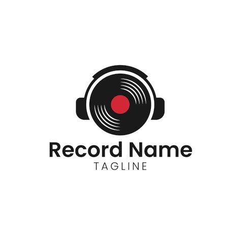 premium vector record logo illustration