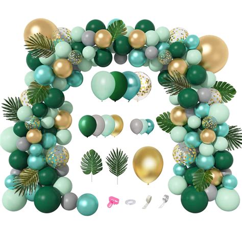 Buy Amandir 151Pcs Jungle Safari Balloon Garland Kit Metallic Green