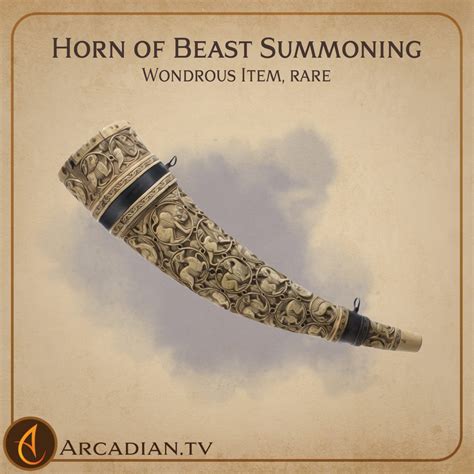 Horn Of Beast Summoning Dnd Magic Item Arcadian Media