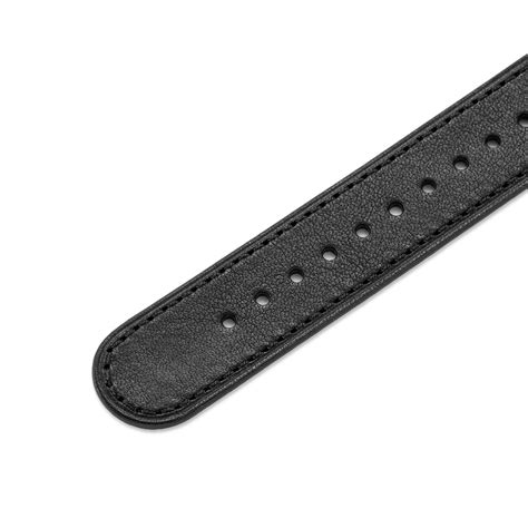 One-Piece Black Leather Band & Black PVD Buckle – Wolbrook Watches