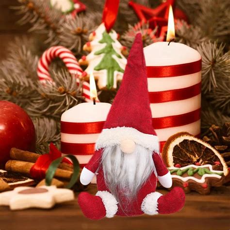 Christmas Faceless Gnome Santa Xmas Tree Hanging Ornament Doll Toy