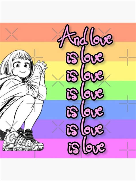 My Hero Academia Uraraka Gay Pride Flag Poster For Sale By