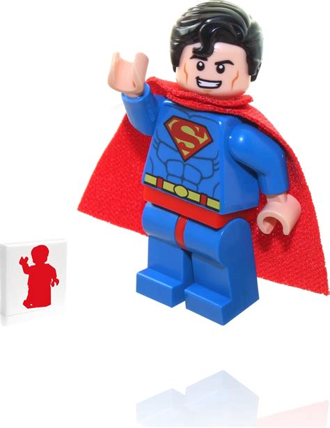 Lego Super Heroes Dc Minifigure Superman Original Ojos Rojos Rizo