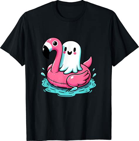 Hot Trending Kiraa Tee With Spooky Flamingo Ghost Pool Funny Spooky