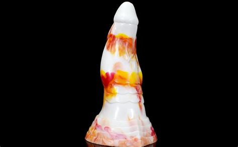 Amazon Colorful Flexbile Soft Silicone Realistic Dildo Hands Free Multi Colored Medium Size