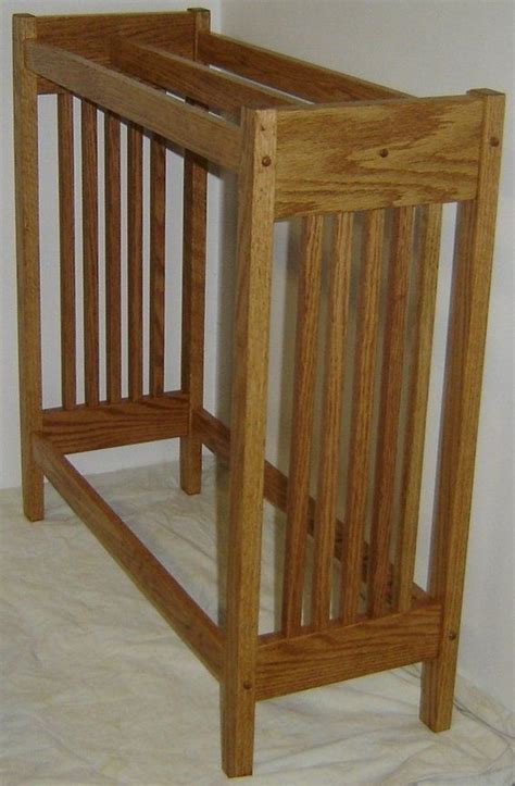 New Solid Oak Wood Mission Style Quilt Rack Stand Blanket Stand