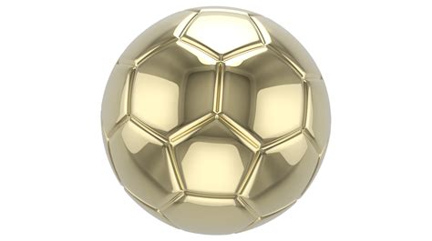 3d Realistic Golden Soccer Ball On It Isolated On Transparent PNG