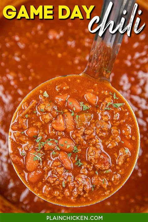Game Day Chili - Plain Chicken