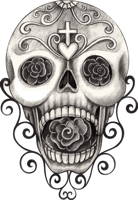 pencil drawings of skulls 5