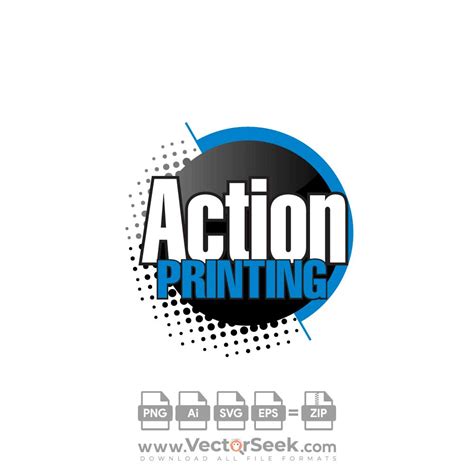 action printing logo png svg ai vector