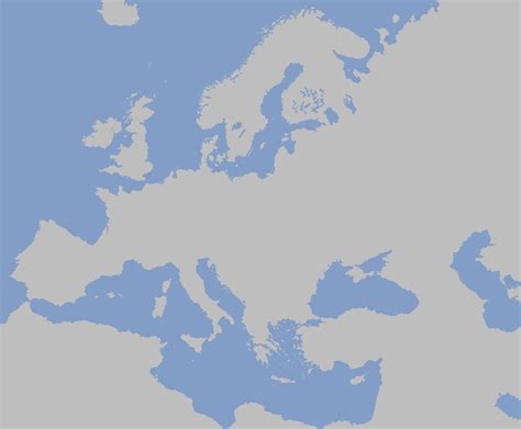 Blank Europe Map No Borders