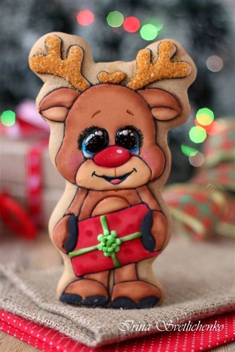 Олененок на Новый Год | Biscotti di natale, Biscotti decorati, Biscotti ...