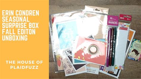 Erin Condren Fall Seasonal Surprise Box Unboxing Ecsurprisebox Youtube