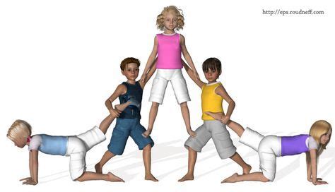 Pyramides et figures d'acrosport en 3D - *Acrosport en primaire