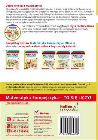 Matematyka Europejczyka Zbi R Zada Dla Szko Y Podstawowej Klasa