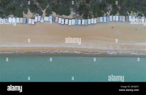 row beach huts stock  footage hd   video clips alamy