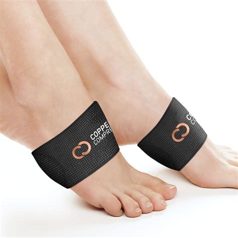 Copper Infused Padded Arch Support With Gel Unisex Fit And Copper