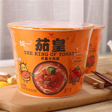 Unified Eggplant King 6 Barrels Tomato Egg Tomato Beef Noodles Barrel Night Snack Instant