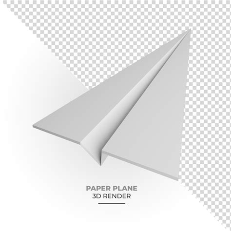 Premium PSD | Paperplane White Color 3D Render Design