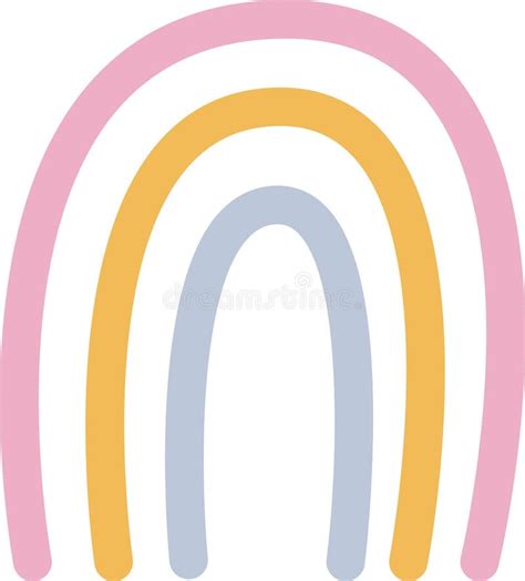 rainbow hand drawn stock vector illustration  abstract