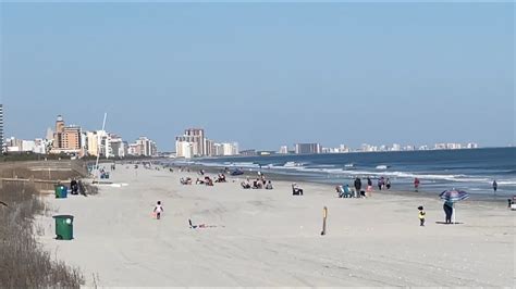 Myrtle Beach Spring Weather, March 2021..beach packed - YouTube