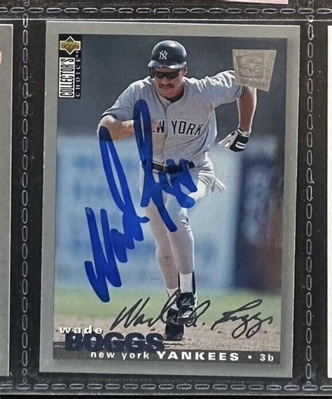 Wade Boggs Yankees Autographed Card Signed Ebay