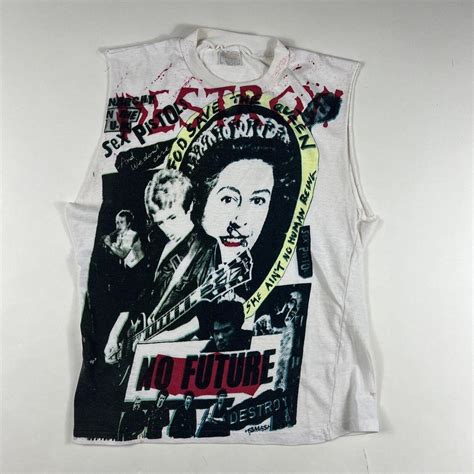 Vintage Sex Pistols Shirt M Cut Sleeves Basement Depop