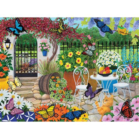 Butterfly Garden Large Piece Jigsaw Puzzle Bits And Pieces