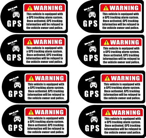 Gooyogoo Warning Gps Tracking Stickers For Car 4x2 Inch