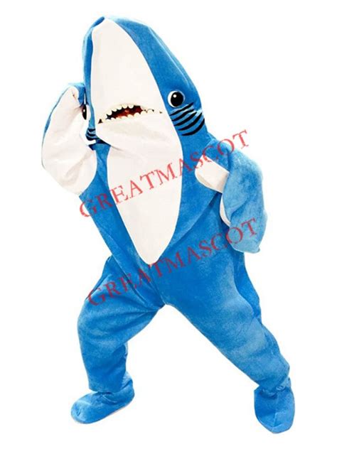 Superb Realistic Blue Shark Mascot Costume