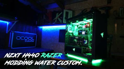 Custom Water Cooled Gaming Pc Time Lapse Nzxt H440 Razer 7 Youtube