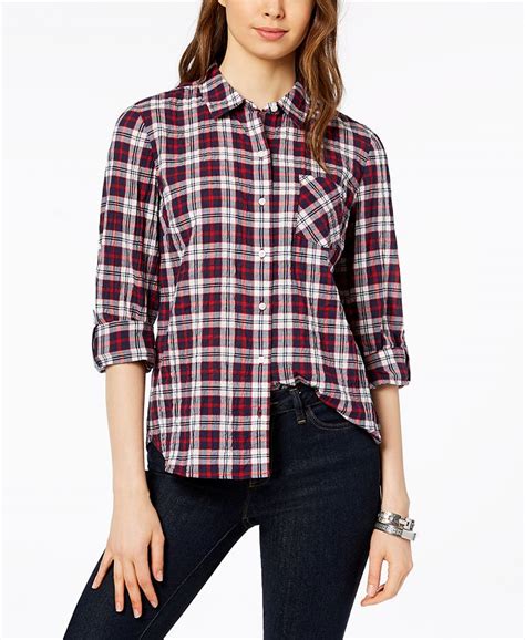 Tommy Hilfiger Plaid Utility Shirt Created For Macys Macys