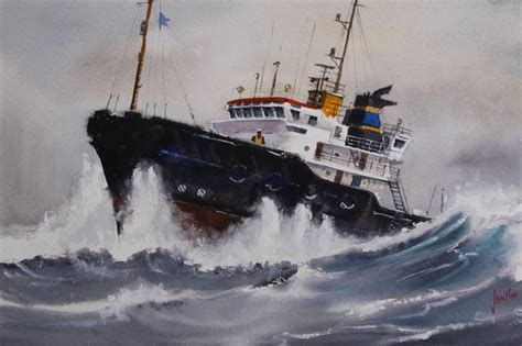 Tugboat Painting At Explore Collection Of Tugboat