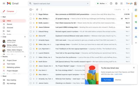 Gmail Ecco La Nuova Interfaccia Che Integra Email Chat Meeting E Spazi