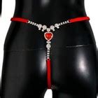 Sexy Red Heart Bikini Thong Lingerie Rhinestone Waist Chain Panties For Women EBay