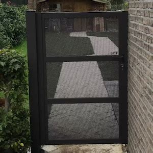 modern netted design metal pool gate simple net custom fabrication